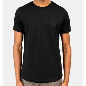 Inimigo Heart Embroidered Short Sleeve Tee T-Shirt Organic Cotton Faded Black L